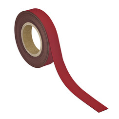 Bande de marquage magnétique MAUL effaçable 10mx30mmx1mm rouge