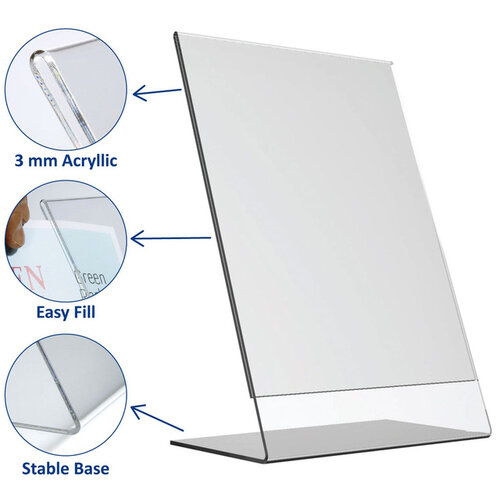 Europel Présentoir de table Europel en L  A4 portrait acryl