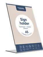 Europel Kaarthouder Europel L-standaard A5 staand acryl