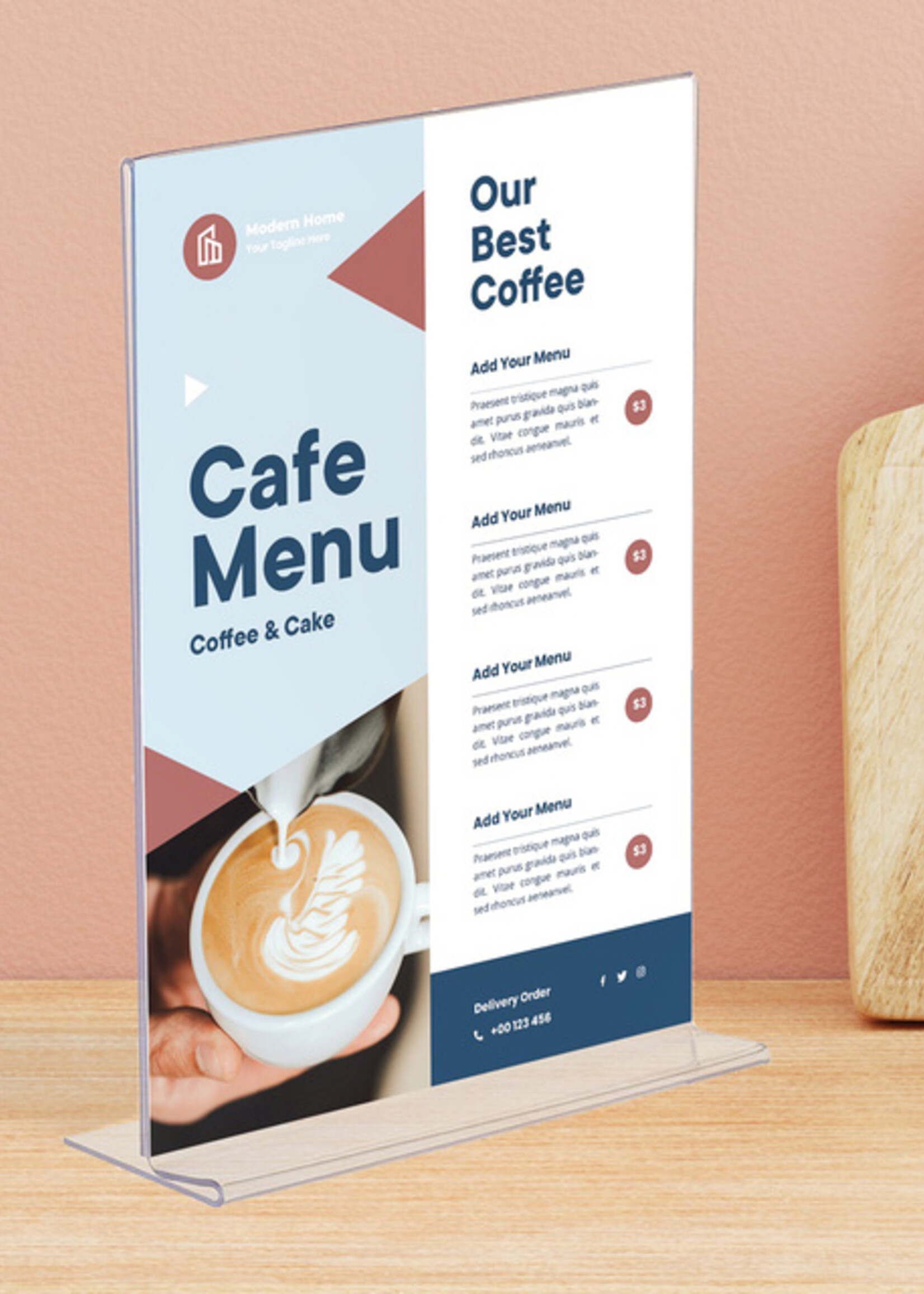 Europel Kaarthouder Europel T-standaard A5 staand acryl