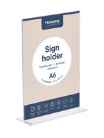 Europel Kaarthouder Europel T-standaard A6 staand acryl