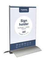 Europel Kaarthouder Europel T-standaard A4 staand acryl / aluminium