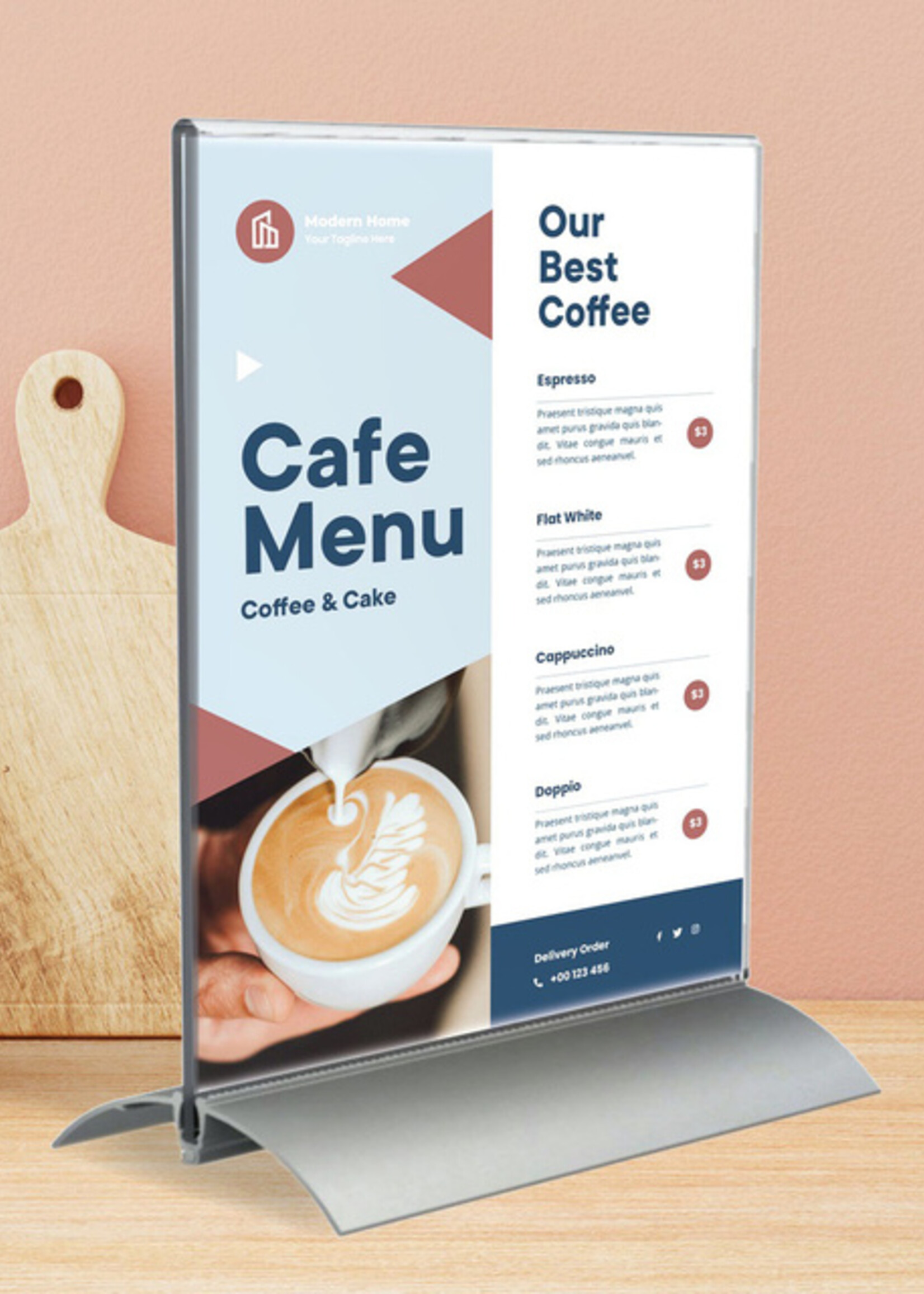 Europel Kaarthouder Europel T-standaard A4 staand acryl / aluminium