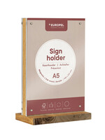 Europel Présentoir de table Europel A5 acryl/bois/aimant