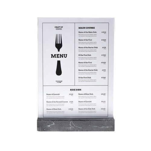 Europel Présentoir de table Europel A4 Polystone anthracite