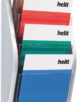 Helit Porte-brochures mural Helit 4xA4 argenté
