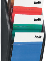 Helit Folderhouder Helit wand 4xA4 zwart