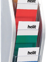 Helit Porte-brochures mural Helit 4x1/3 A4 argenté