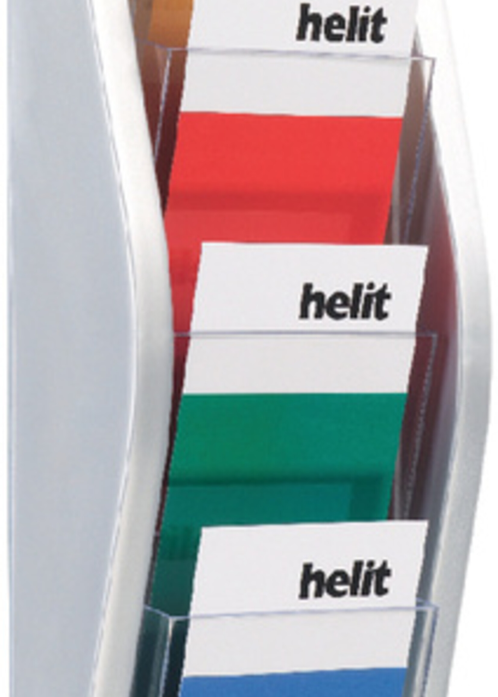 Helit Folderhouder Helit wand 4x1/3 A4 zilver