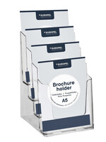 Europel Porte-brochures Europel 4 compartiments A5 acryl