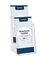 Europel Porte-brochures Europel 2 compartiments 1/3 A4 transparent