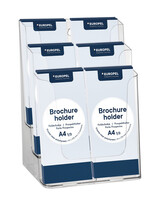 Europel Porte-brochures Europel 6 compartiments 1/3 A4 transparent