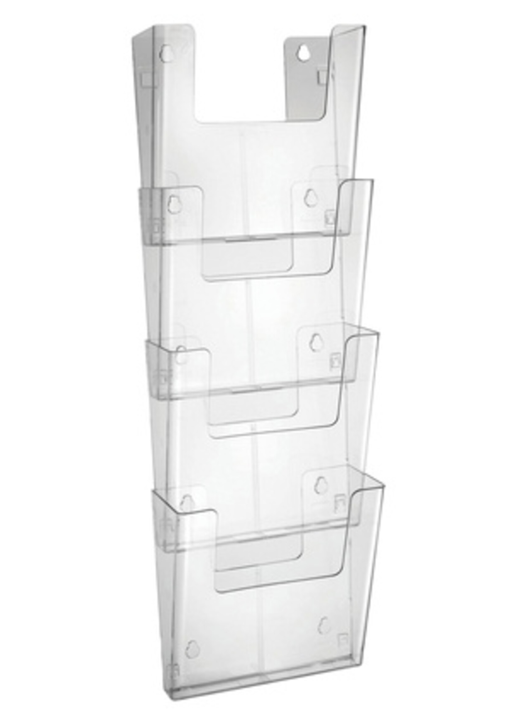 Europel Folderhouder Europel 4 x A4 wand staand koppelbaar transparant