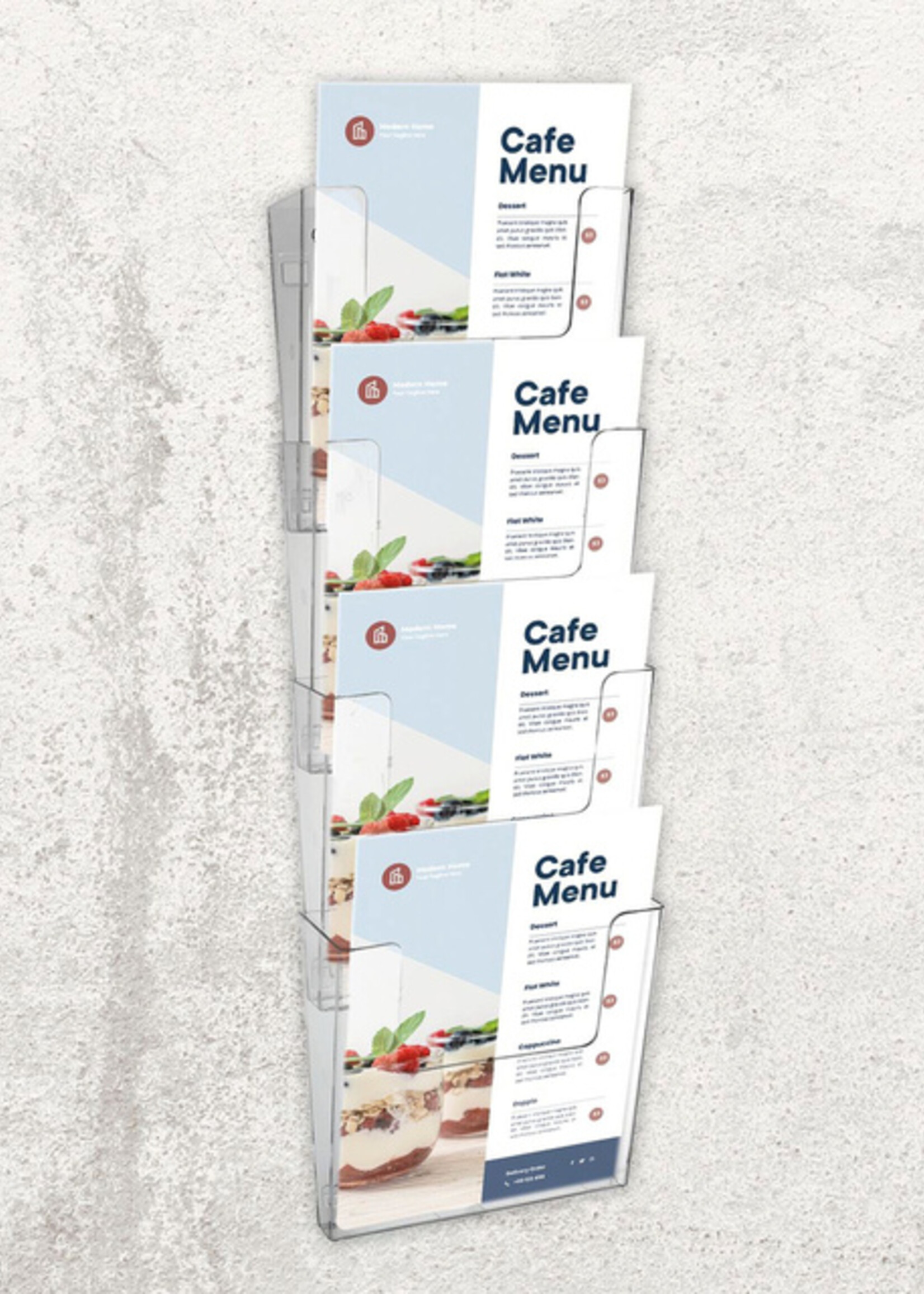 Europel Porte-brochures mural Europel portrait à coupler acryl