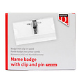 Quantore Badge Quantore met clip en speld 40x75mm