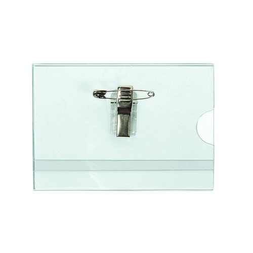 Quantore Badge Quantore met clip en speld 60x90mm