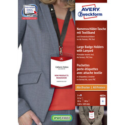 Badge Avery 4834 A6 porte-badge+bristols 10 pièces