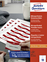 Avery Badgekaart Avery L4727-20 54x90mm microperforatie