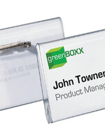 Durable Badge Durable 8001 met speld en klemrand 40x75mm