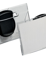 Durable Badge Durable 8124 convexe avec pince combi 40x75mm