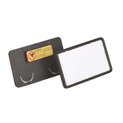 Badge Durable Clip Card à aimant 40x75mm