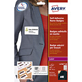 Avery Naambadge etiket Avery L4786-20 80x50mm rood kader 200stuks