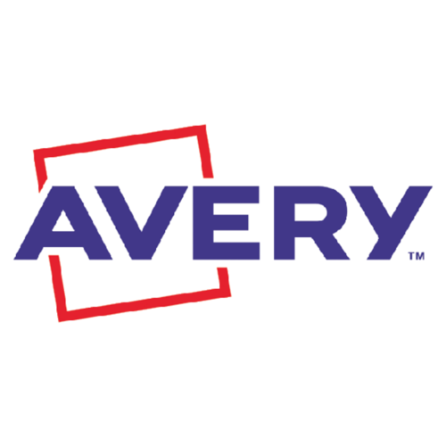 Avery Naambadge etiket Avery L4786-20 80x50mm rood kader 200stuks
