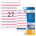 Herma Naambadge etiket HERMA 4512 63.5x29.6mm wit/rood