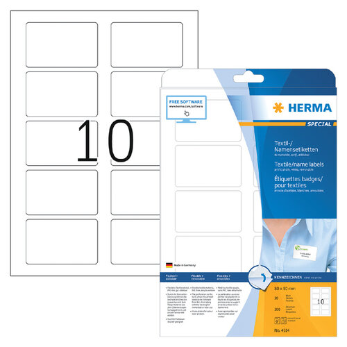 Herma Naambadge etiket HERMA 4514 80x50mm wit