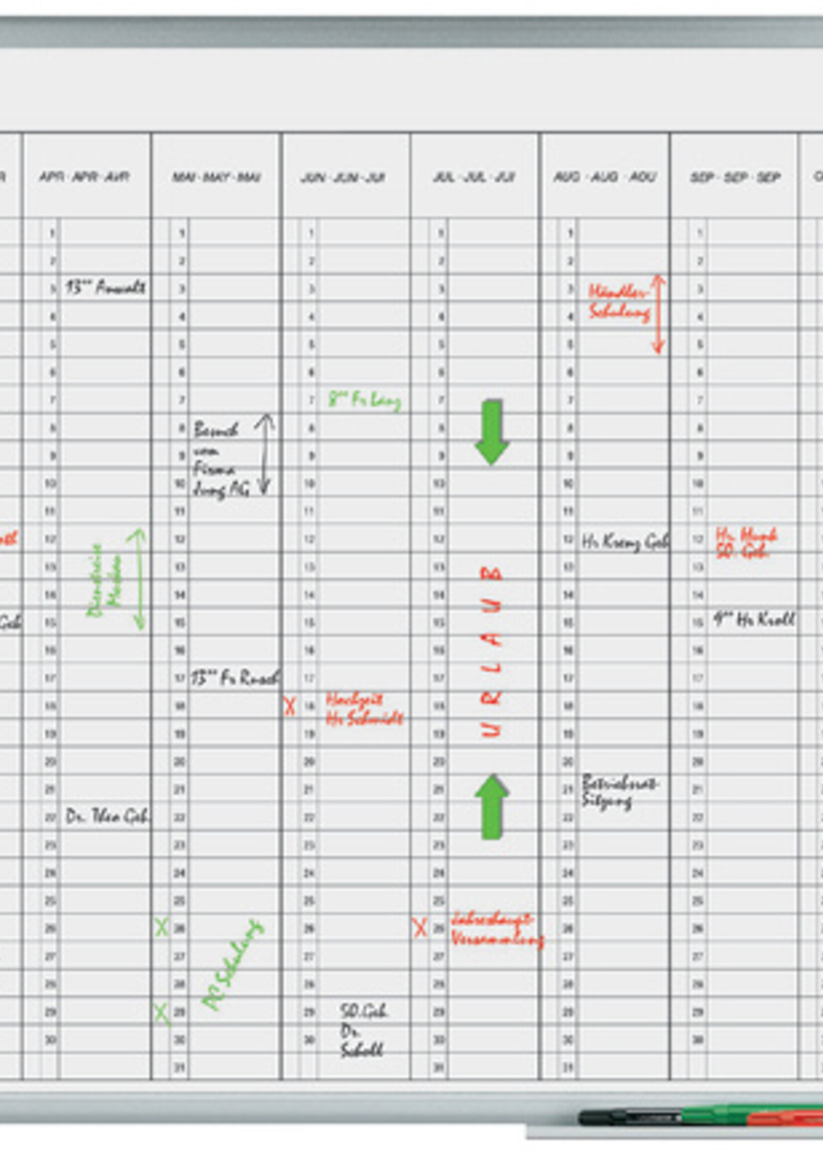 Legamaster Planbord Legamaster premium jaarplanner verticaal 60x90cm