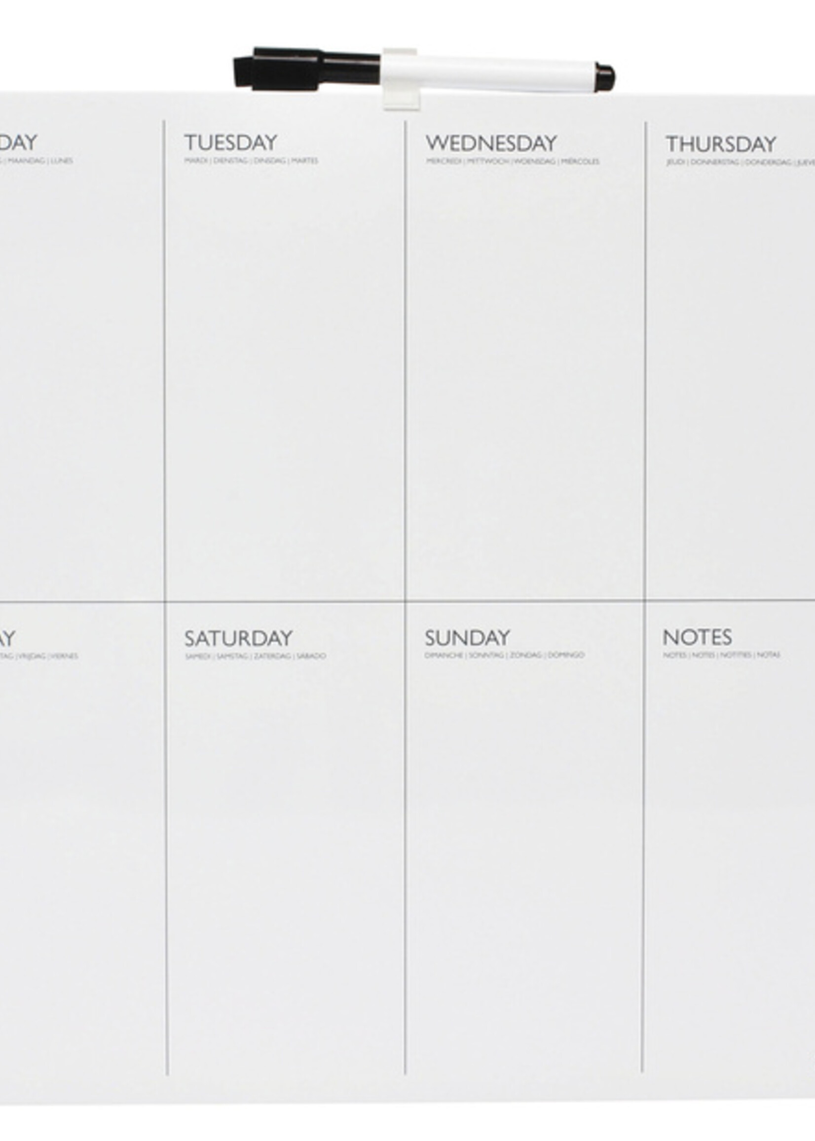 Desq Planning hebdomadaire Desq 35x35cm magnétique