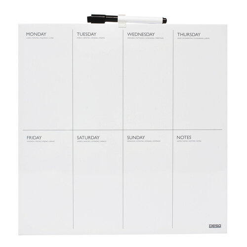 Desq Planning hebdomadaire Desq 35x35cm magnétique