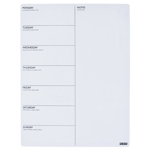 Desq Magnetische planner Desq week 40x30cm magnetisch