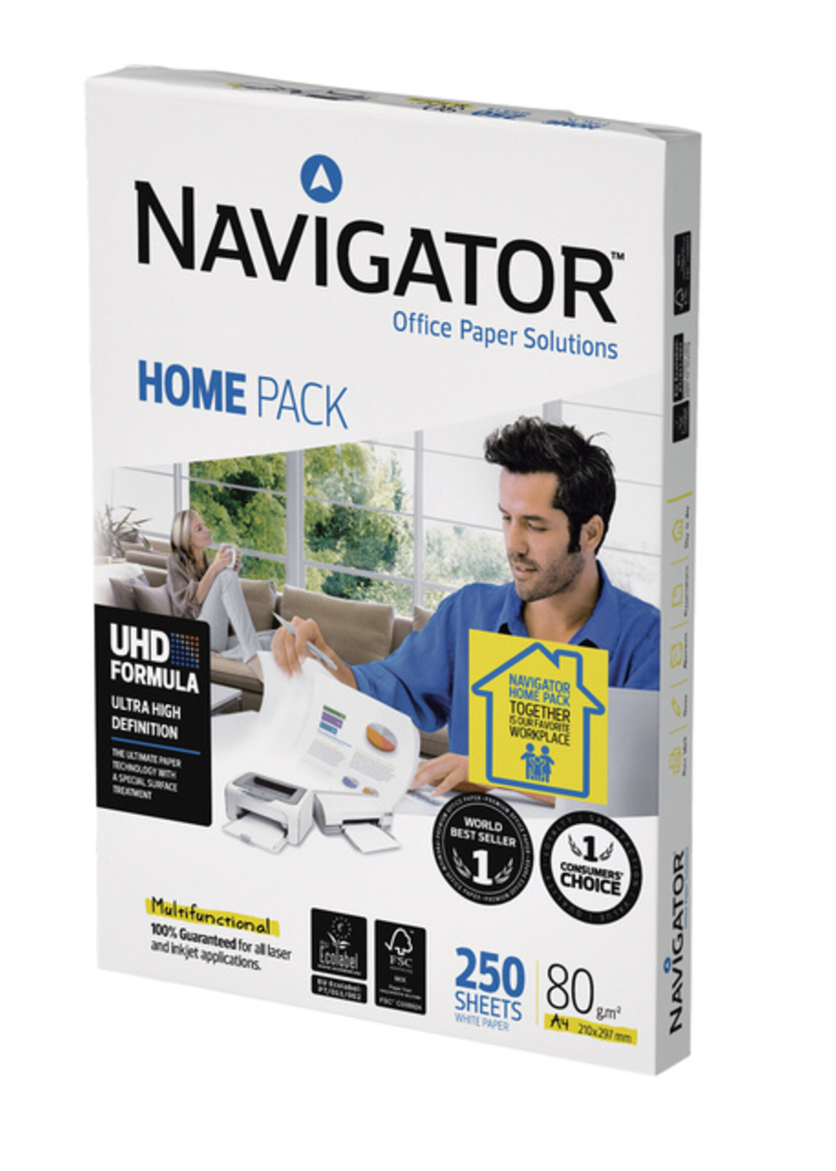 Navigator Papier copieur Navigator A4 80g blanc 250 feuilles