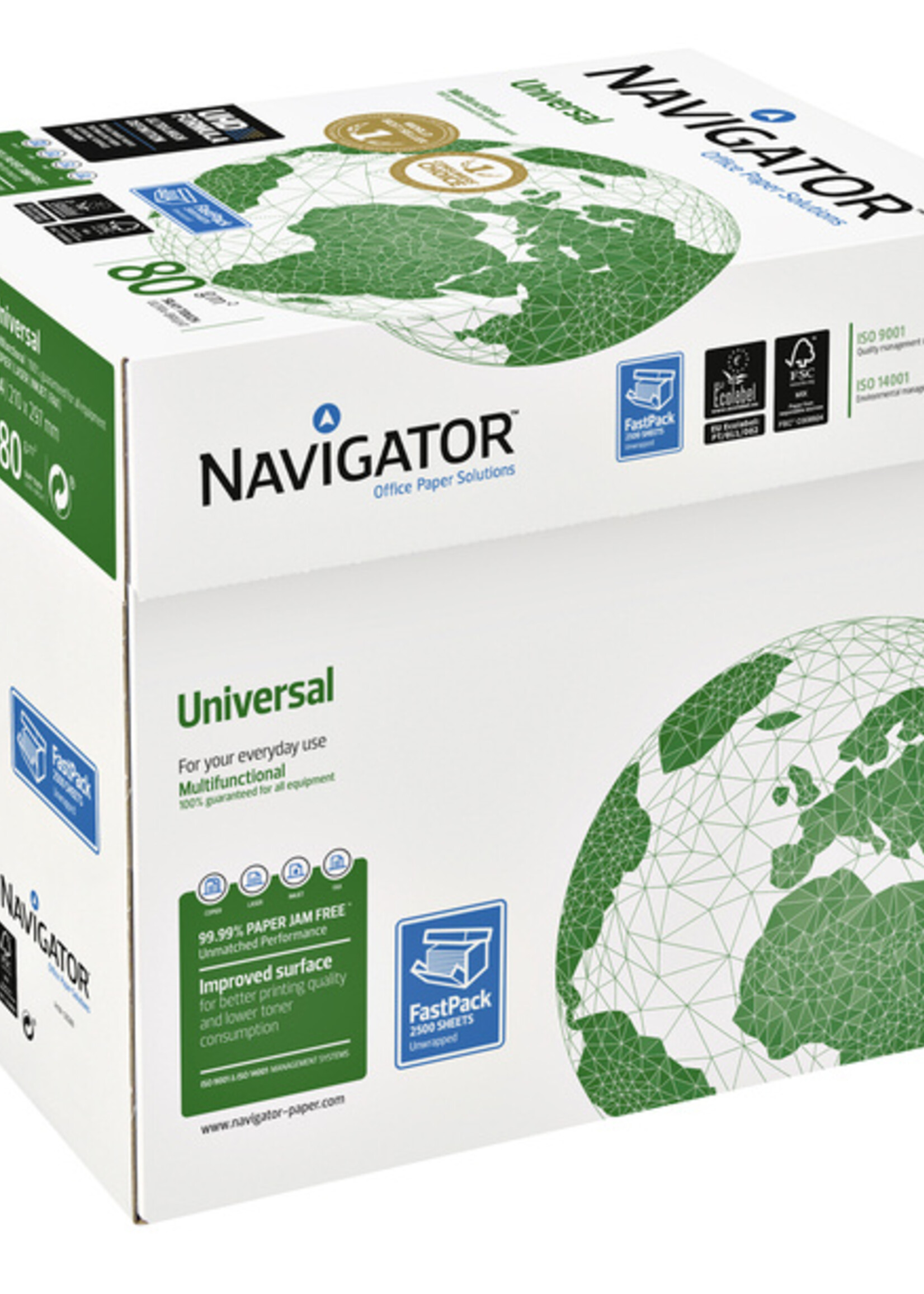 Navigator Kopieerpapier Navigator Universal Nonstop A4 80gr wit