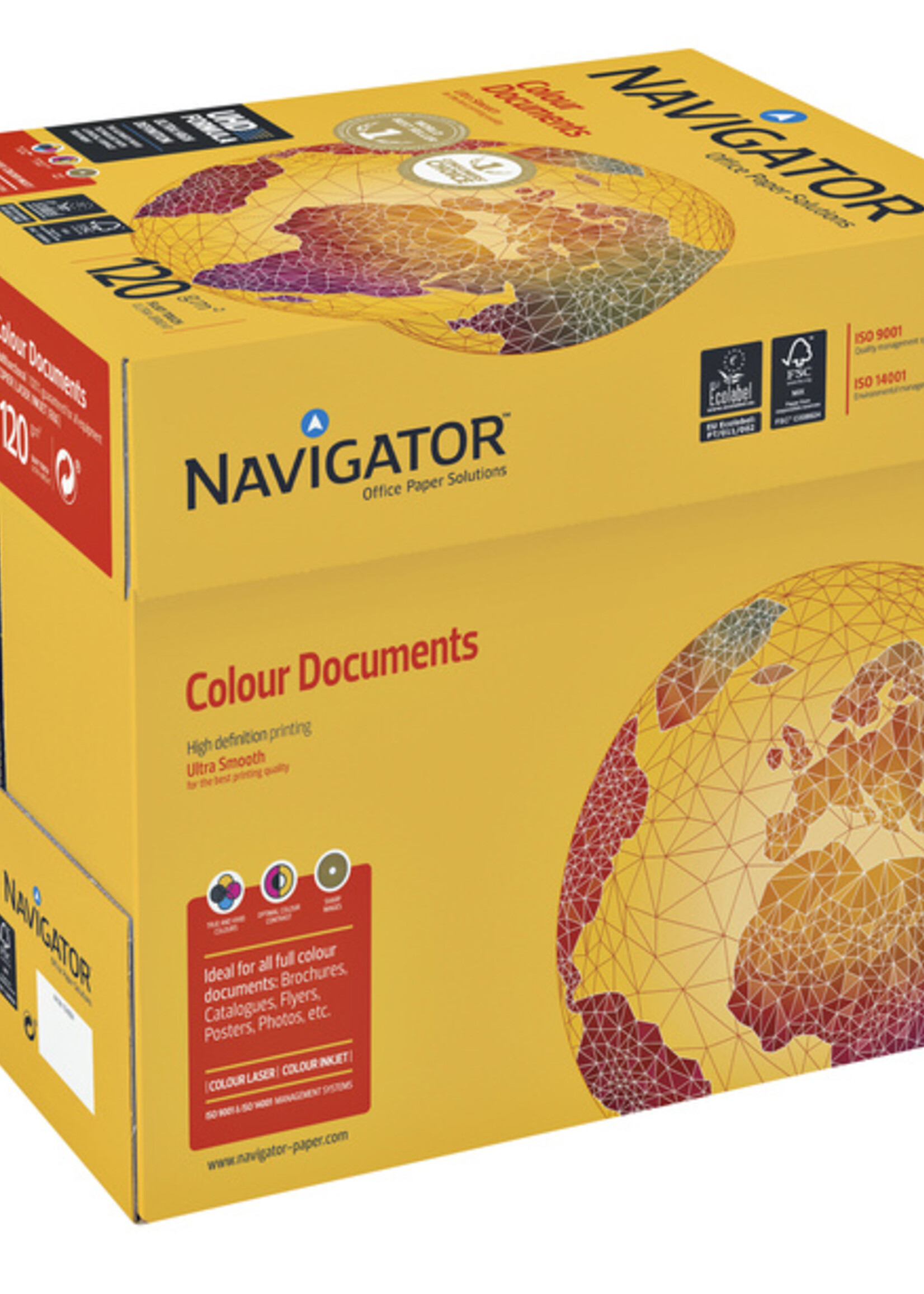 Navigator Kopieerpapier Navigator Colour Documents A4 120gr wit 250vel