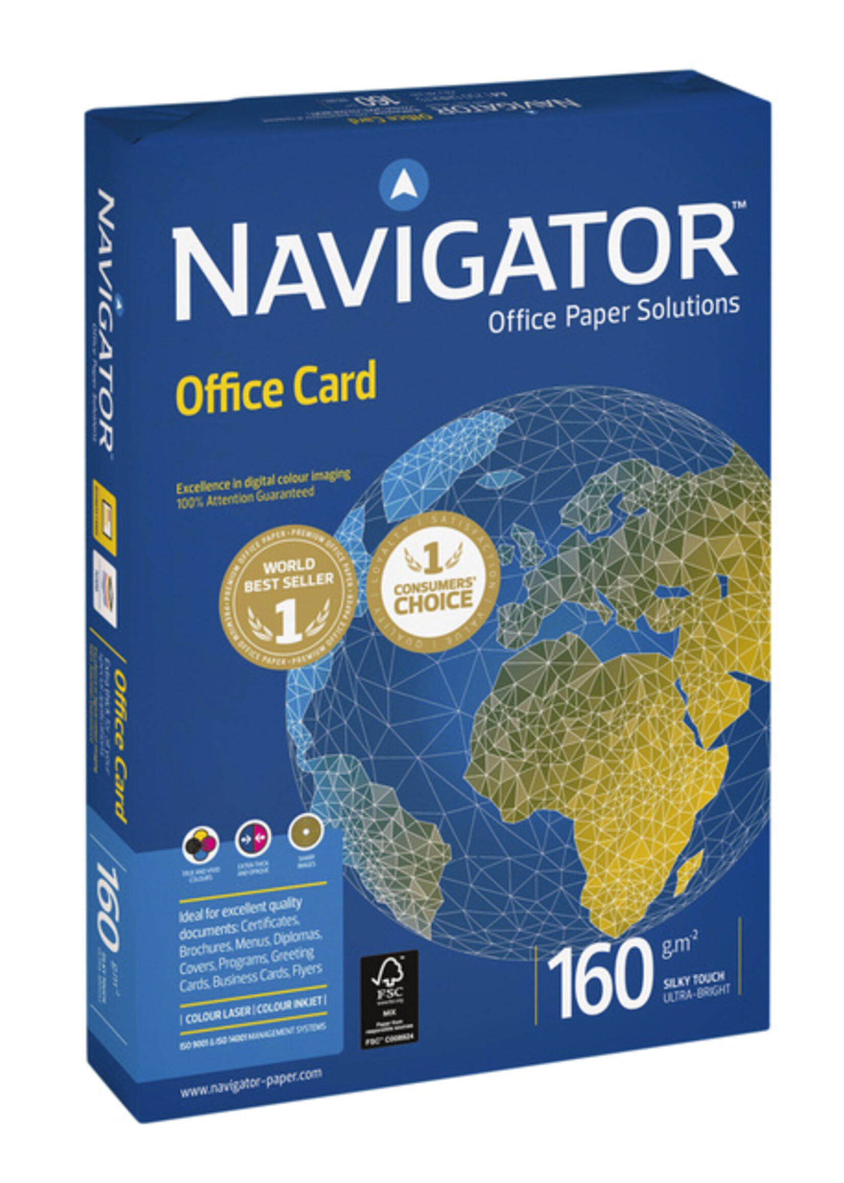 Navigator Kopieerpapier Navigator Office Card A3 160gr wit 250vel