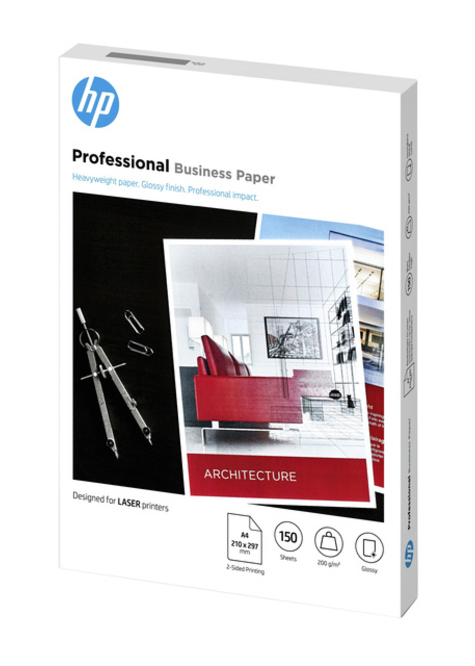 HP Papier photo laser HP 7MV83A 200g A4 brillant blanc 150 feuilles