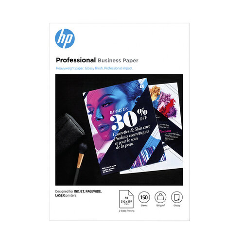 HP Fotopapier laser HP 3VK91A A4 180gr glans wit 150vel
