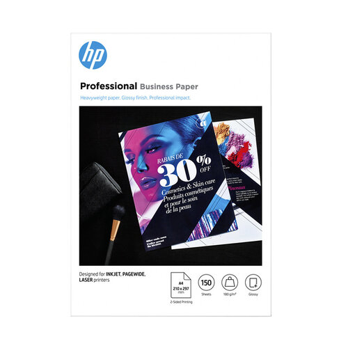 HP Papier photo laser HP 3VK91A 180g brillant blanc 150 feuilles