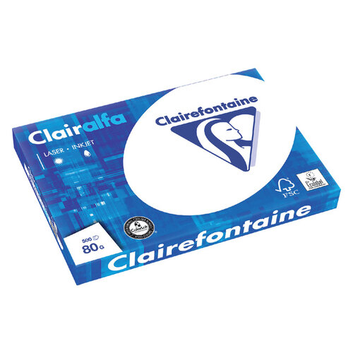 Clairefontaine Kopieerpapier Clairefontaine Clairalfa A3 80gr wit 500vel