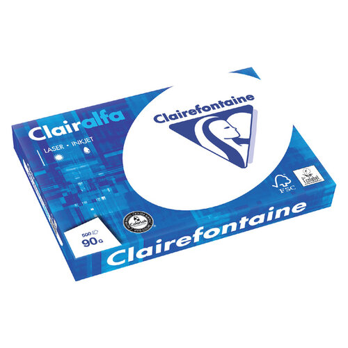 Clairefontaine Kopieerpapier Clairefontaine Clairalfa A3 90gr wit 500vel