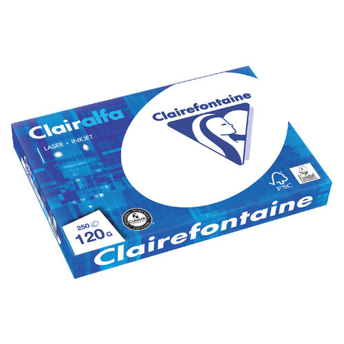 Clairefontaine Kopieerpapier Clairefontaine Clairalfa A4 120gr wit 250vel