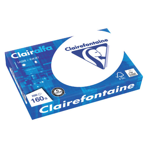 Clairefontaine Kopieerpapier Clairefontaine Clairalfa A4 160gr wit 250vel