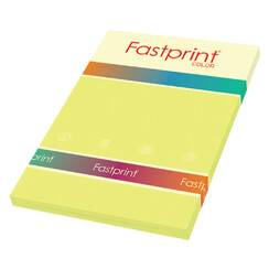 Papier copieur Fastprint A4 120g jaune 100 feuilles