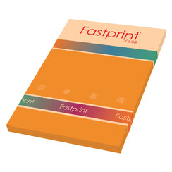 Papier copieur Fastprint A4 120g orange 100 feuilles