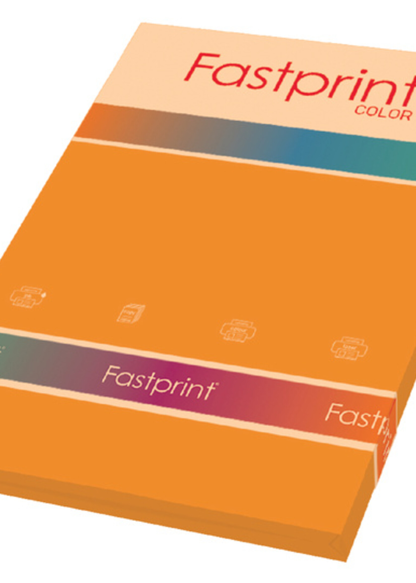 Fastprint Papier copieur Fastprint A4 160g orange 50 feuilles