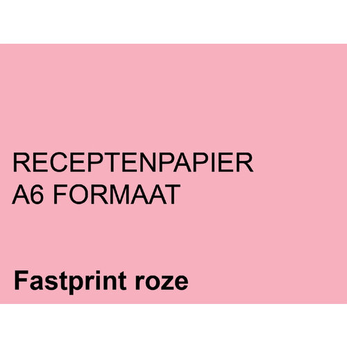 Fastprint Receptpapier Fastprint A6 80gr roze 2000vel