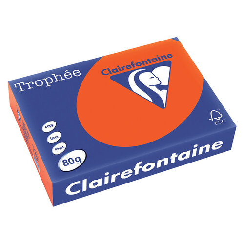 Trophee Kopieerpapier Trophee A4 80gr cardinaalrood 500vel