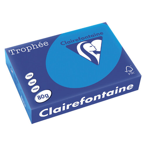 Trophee Papier copieur Trophée A4 80g bleu caraïbe 500 feuilles